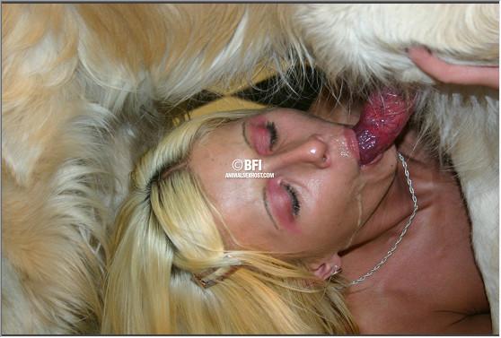 Горячая сперма пса пришлась по нраву блондиночке фотографии зоопорно групповое